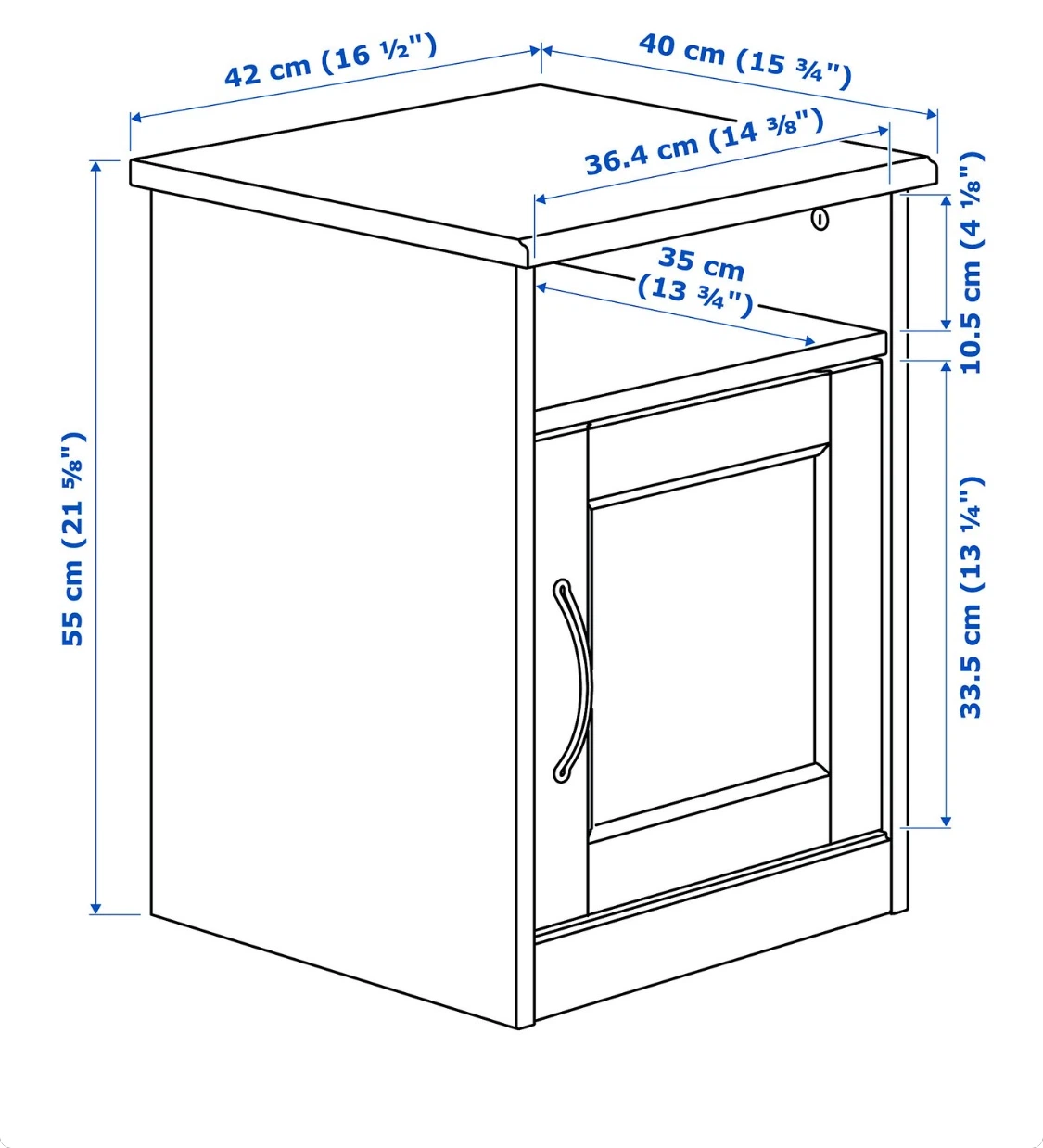 IKEA SONGESAND Nightstand White - photo 2