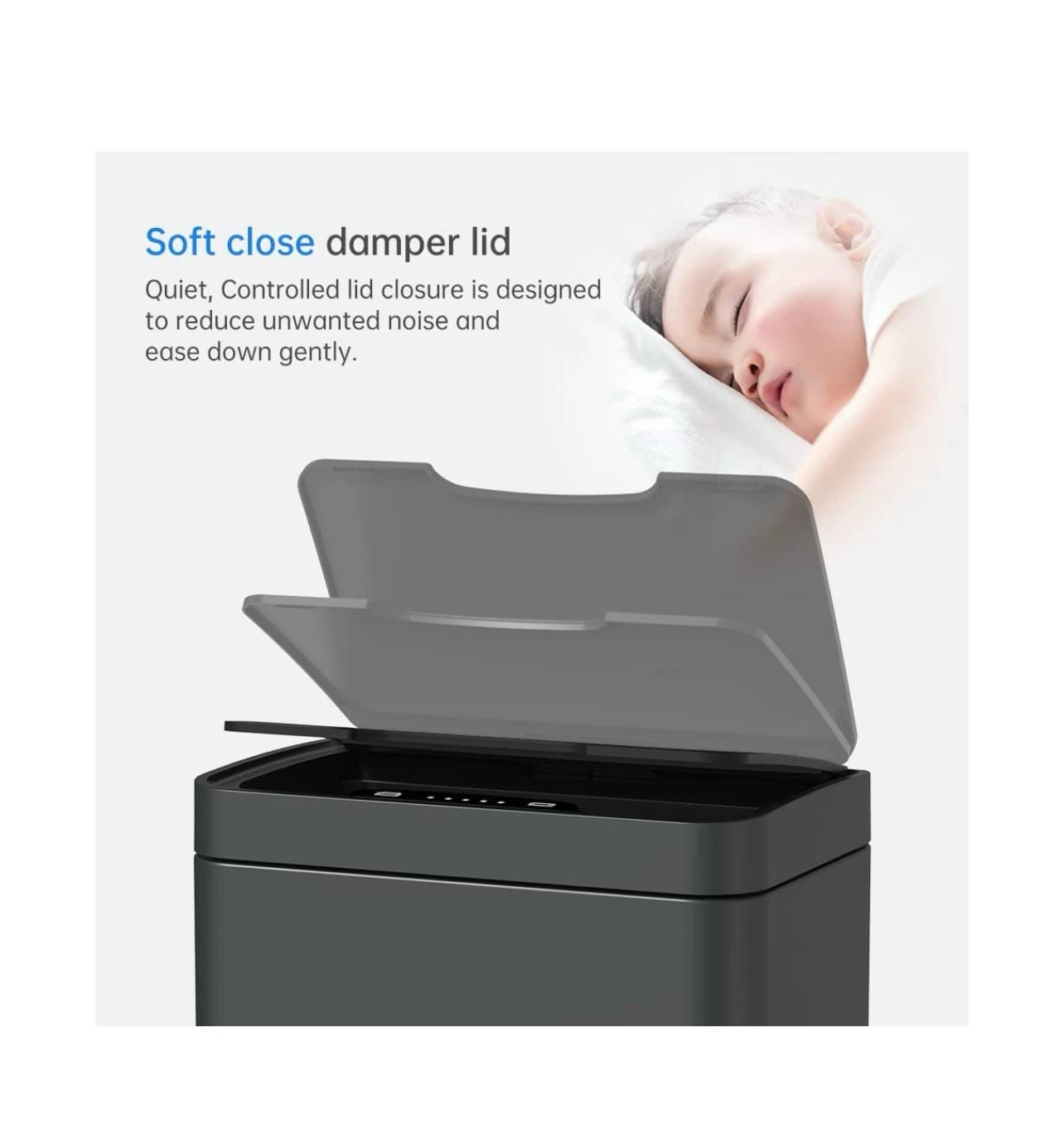 Brand new! Motion Sensor Trash Can with Soft Close Lid - photo 5