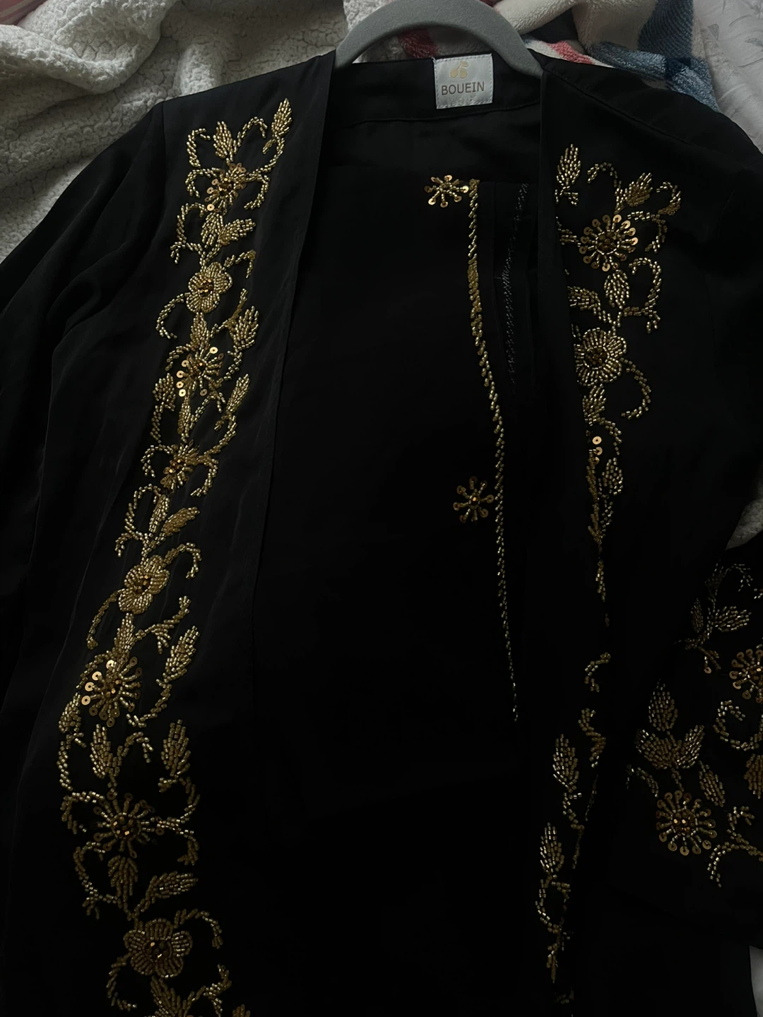 Black Abaya with Gold Embellishment - photo 4