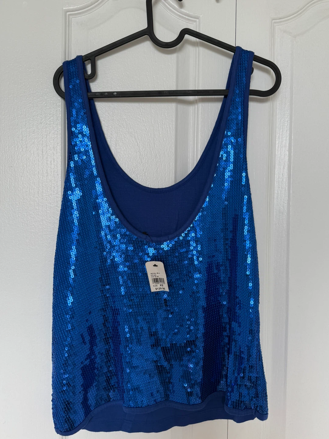 Brand New Royal Blu Sequin Top – XS – NWT