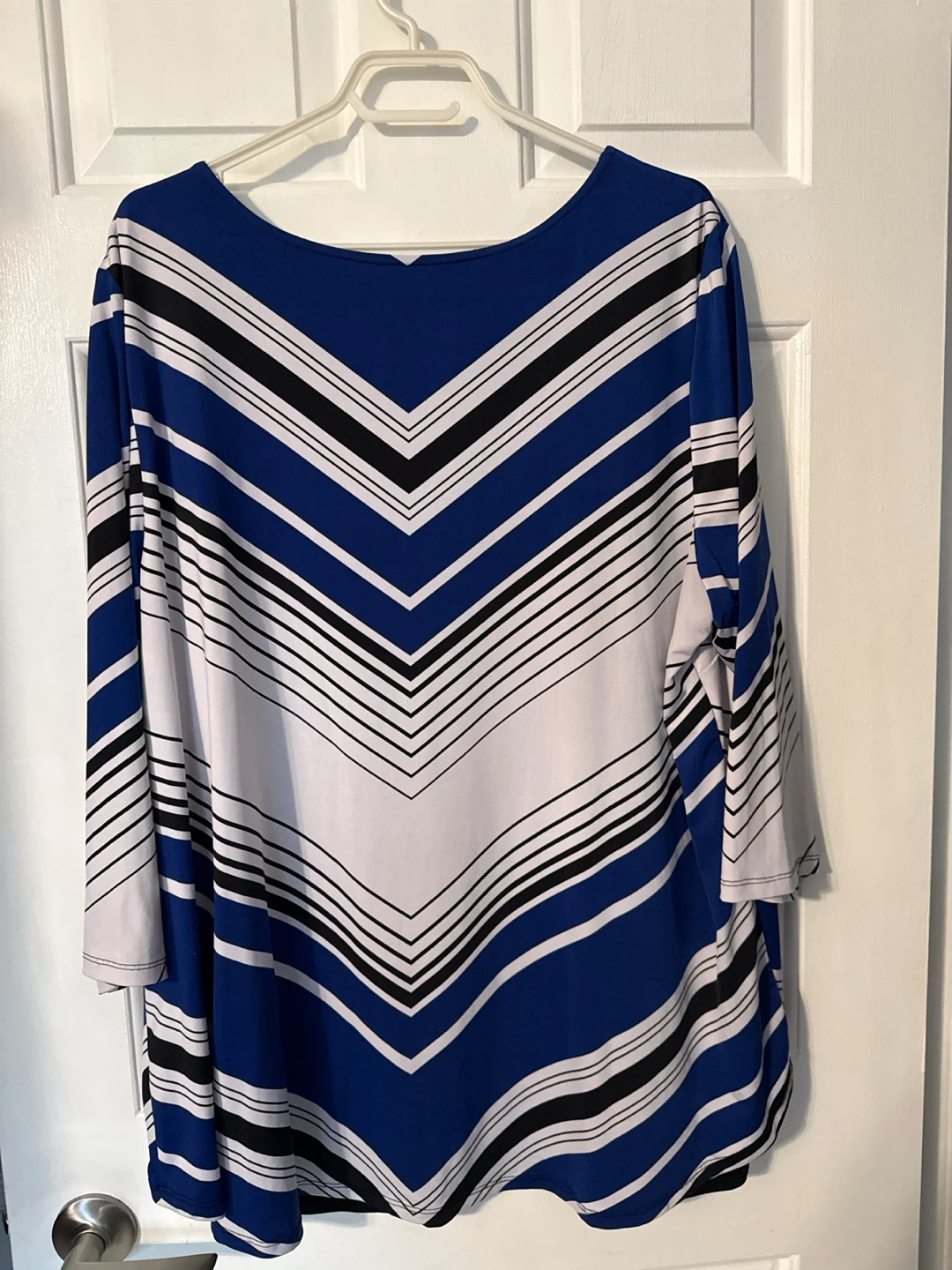 NYGÅRD Blue White Black Striped Top - photo 4