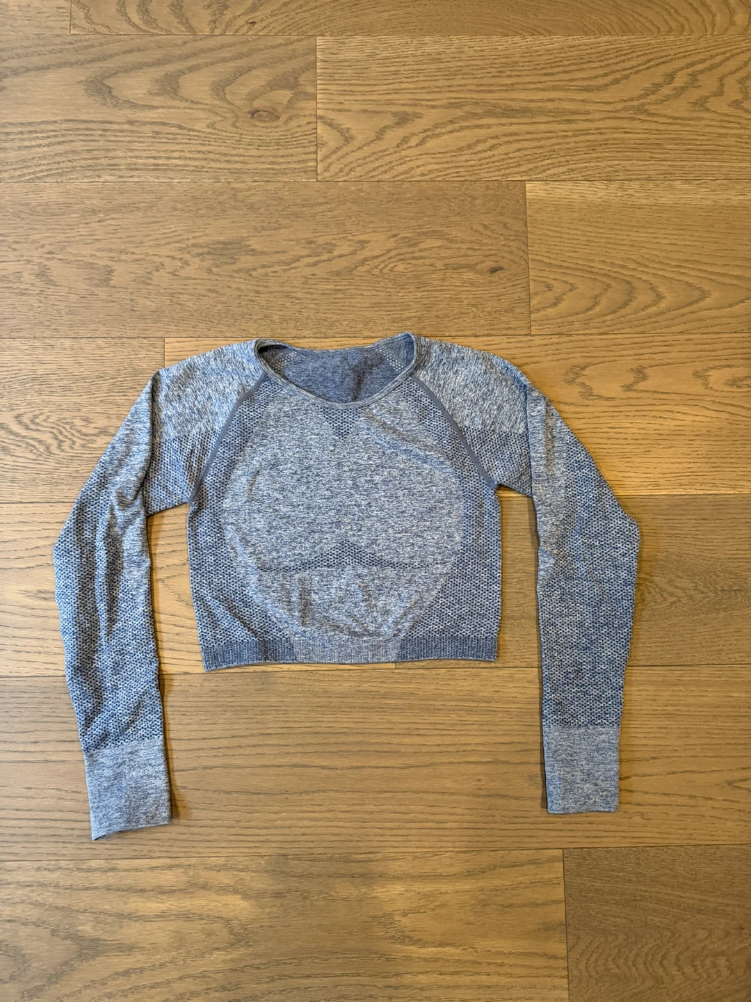 Light Blue Long Sleeve Athletic Top