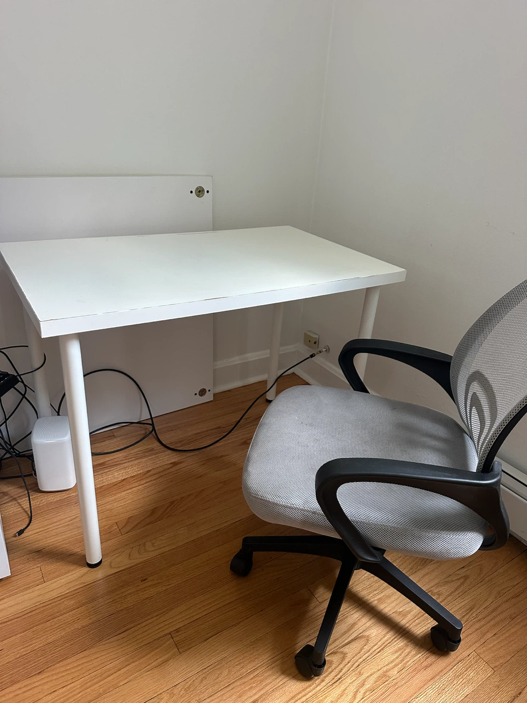 IKEA White Desk with chear