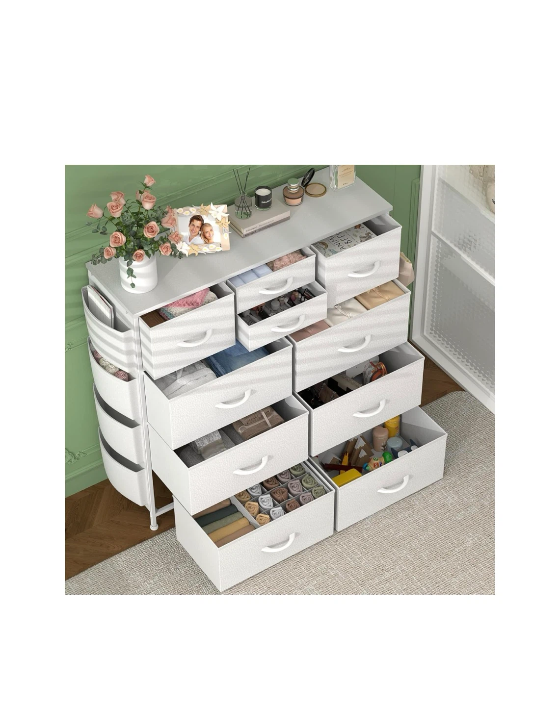 Brand new! White Fabric Drawer Dresser - photo 2