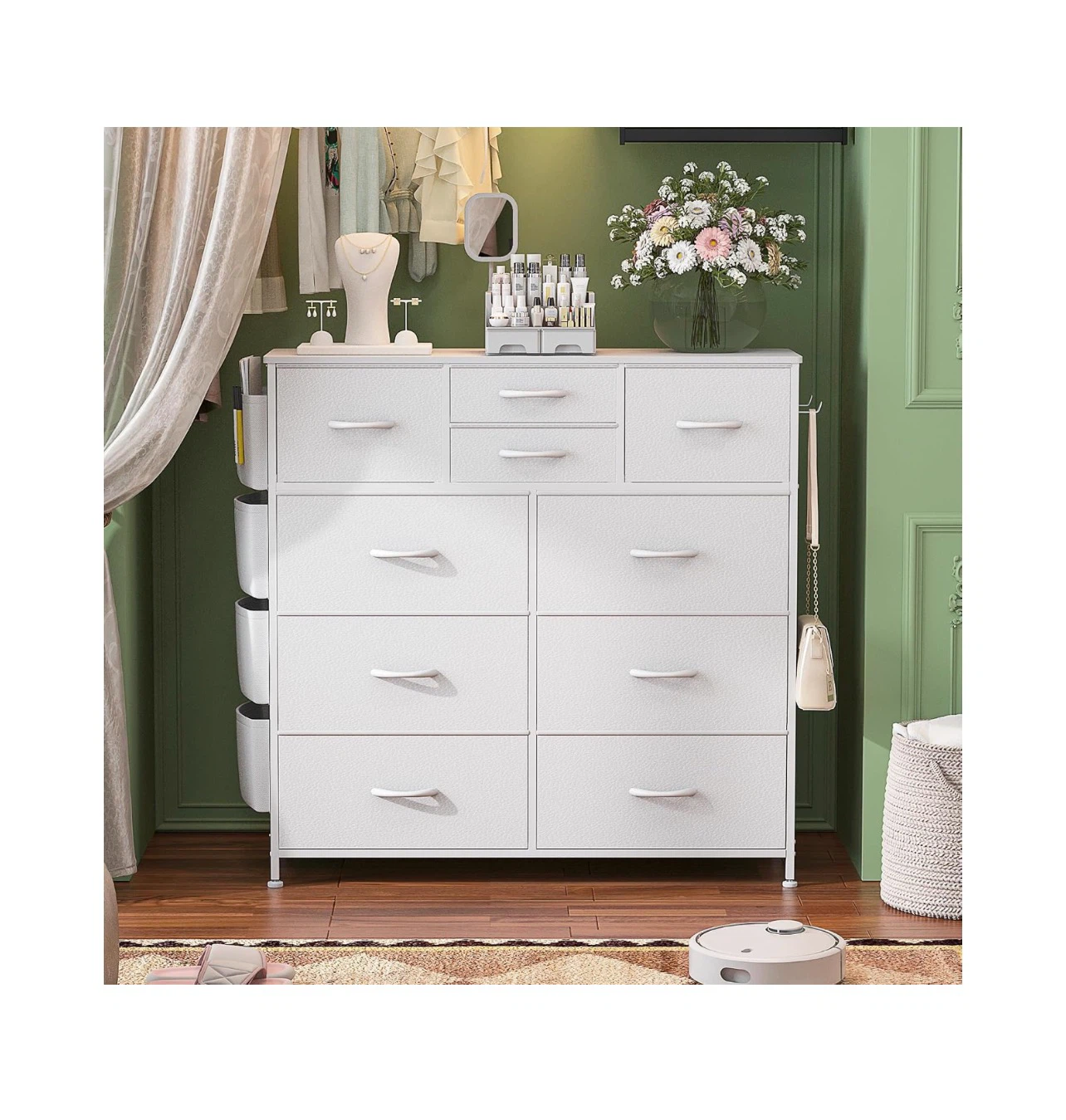 Brand new! White Fabric Drawer Dresser - photo 4