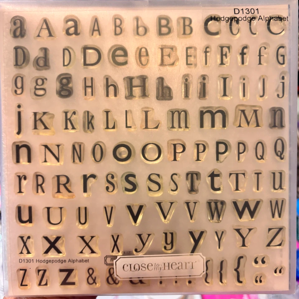 Close to My Heart Hodgepodge Alphabet Clear Stamps