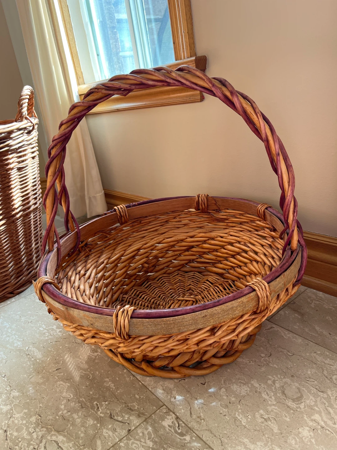 Wicker Basket with Handle