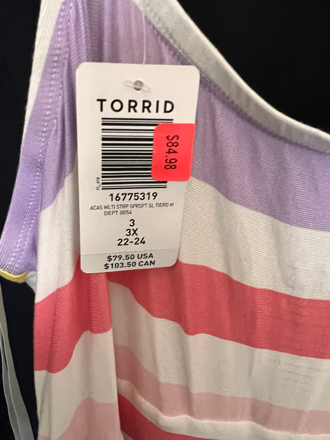 New with tag Torrid size 3X Striped Maxi Dress - photo 4