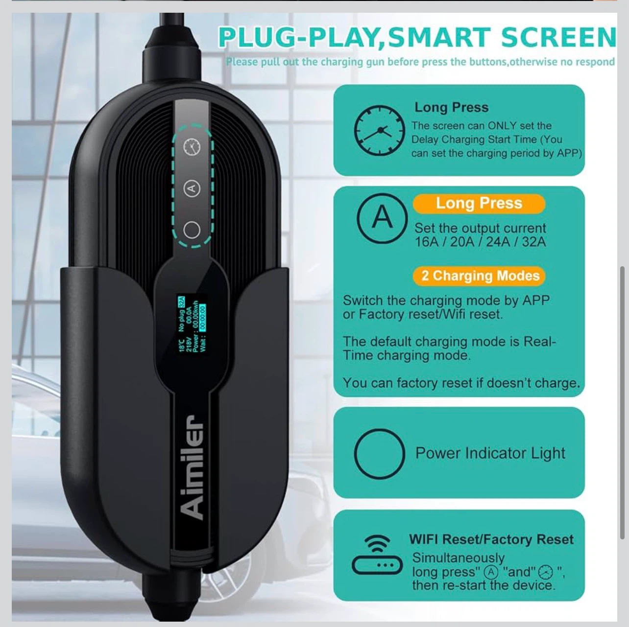 Brand new! Aimiler 32A Electric Vehicle Charger - photo 3