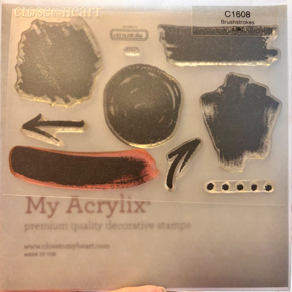 Close To My Heart C1608 Brushstrokes Flair Stamps