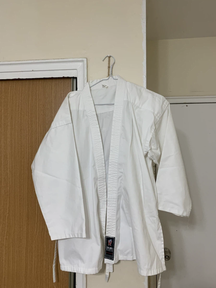 White Karate Gi with Belt