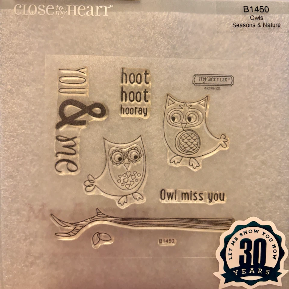 Close to My Heart B1450 Owls Stamp Set