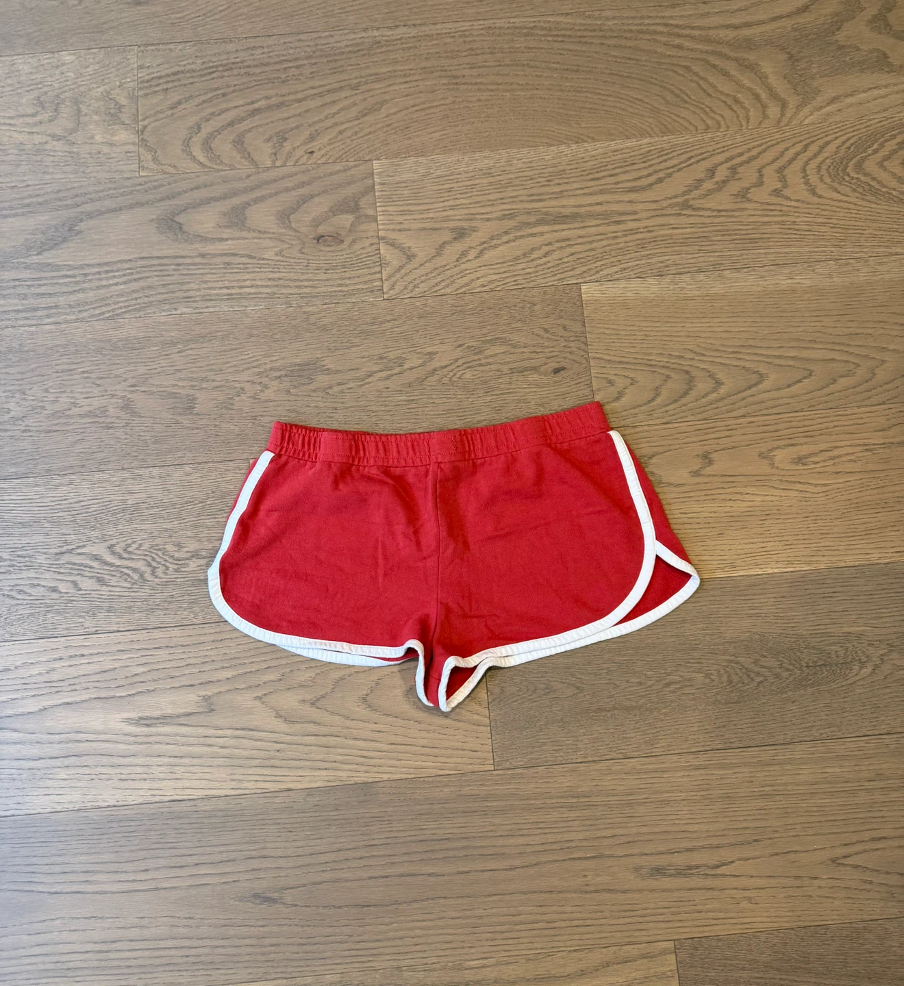 Red Shorts With White Trim