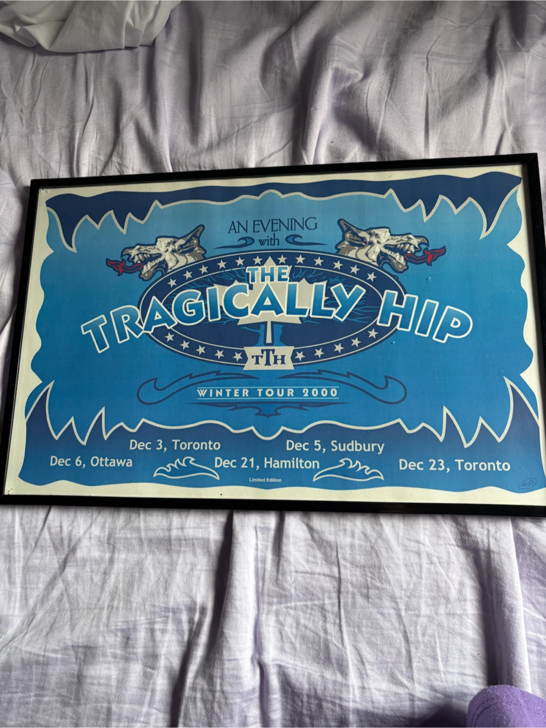 The Tragically Hip Winter Tour 2000 Framed Poster