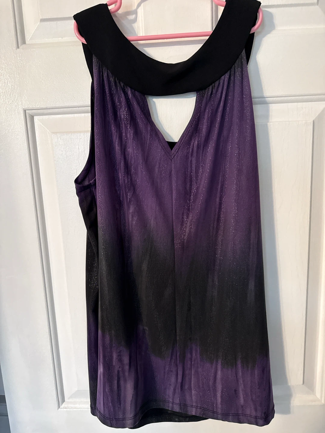 ENCORE Purple & Black Ombre Sparkle Tank Top - photo 3