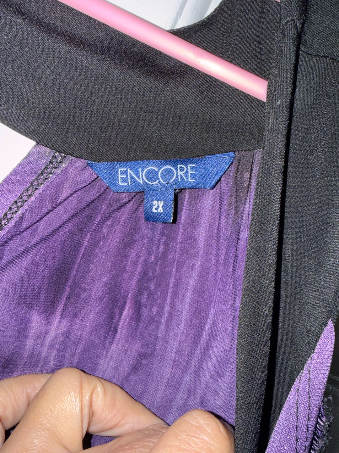 ENCORE Purple & Black Ombre Sparkle Tank Top - photo 4