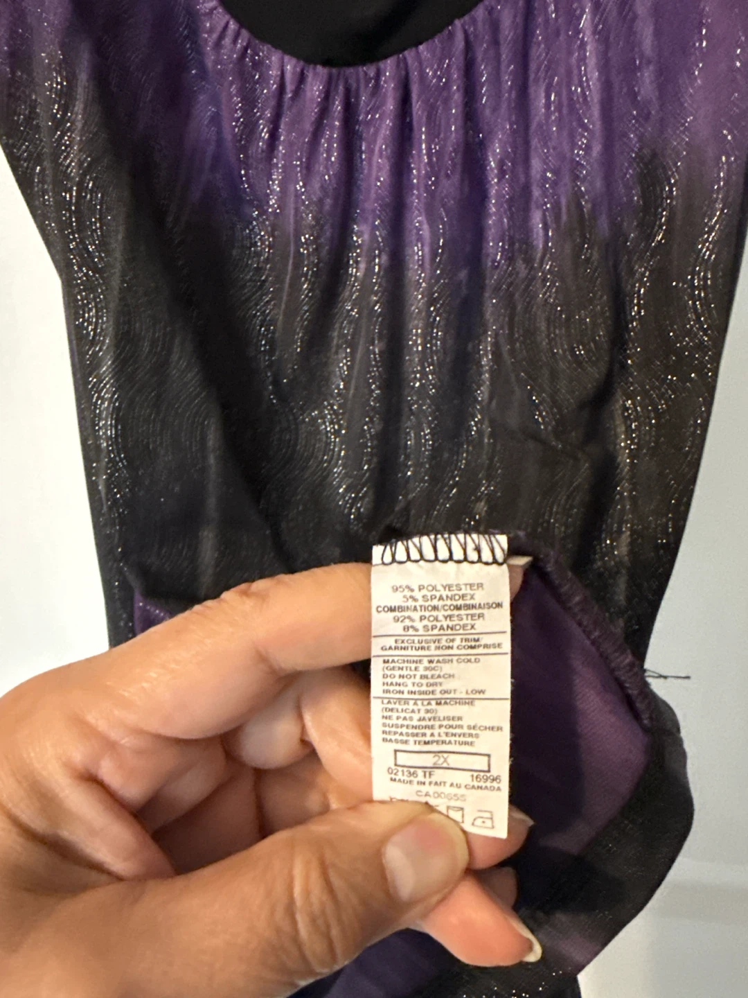 ENCORE Purple & Black Ombre Sparkle Tank Top - photo 5
