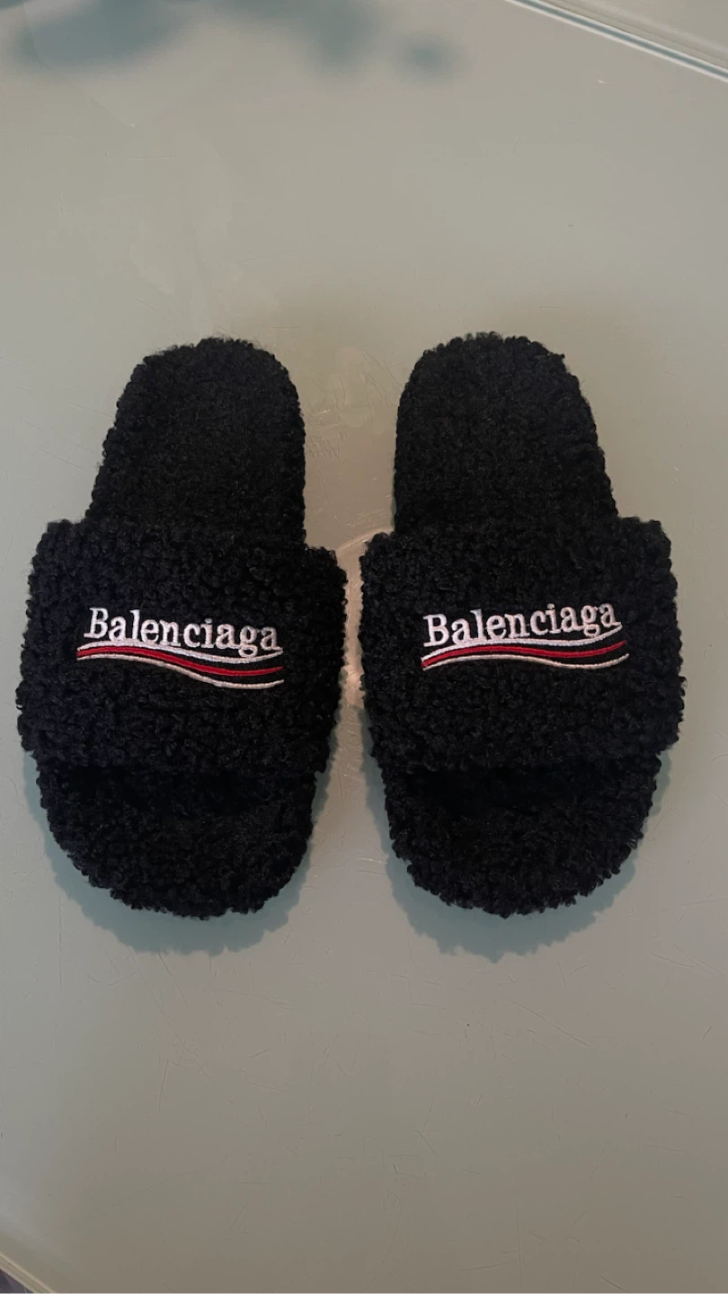 Balenciaga Fur Slides