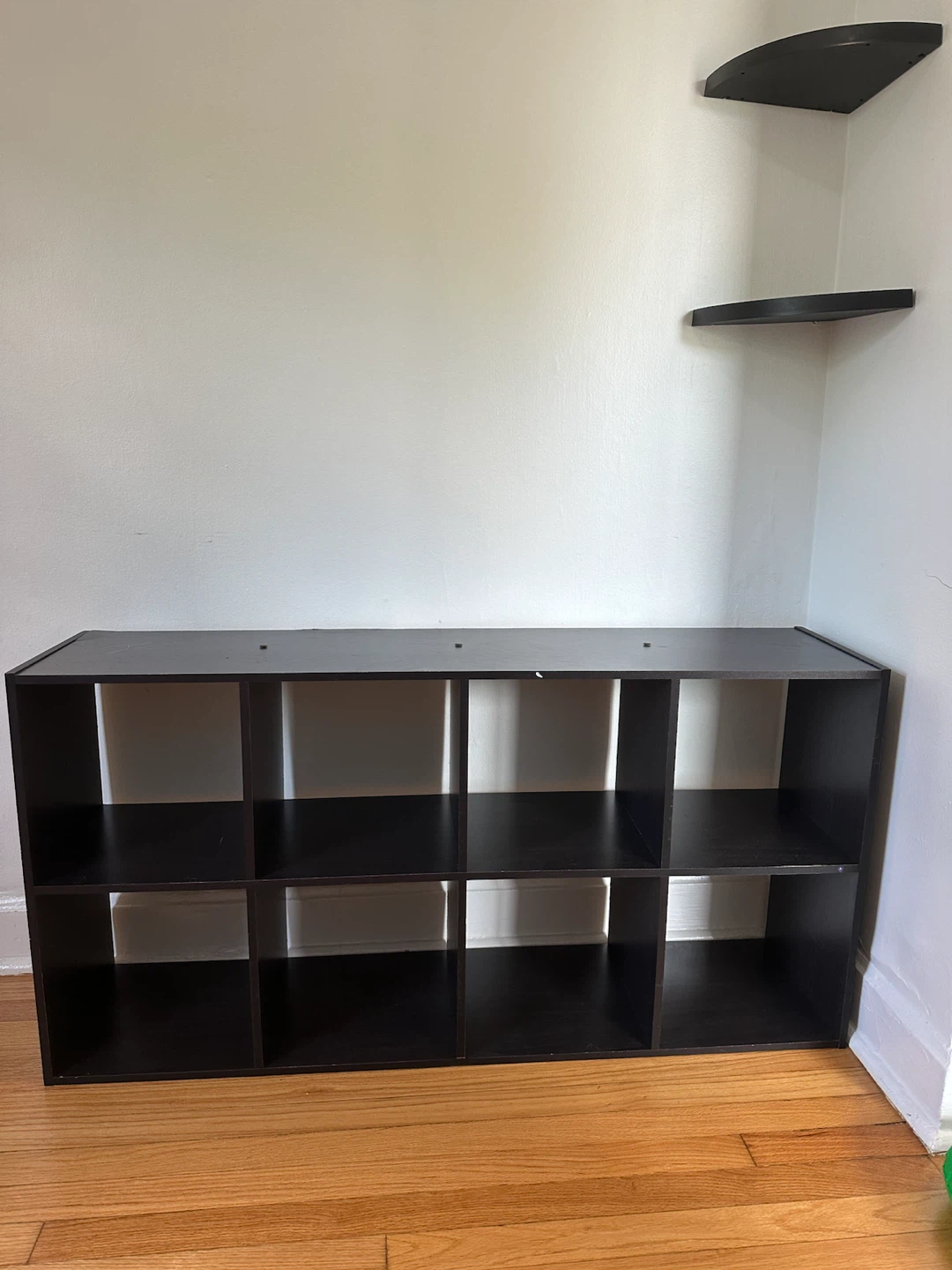 Black 8-cube organizer shelf