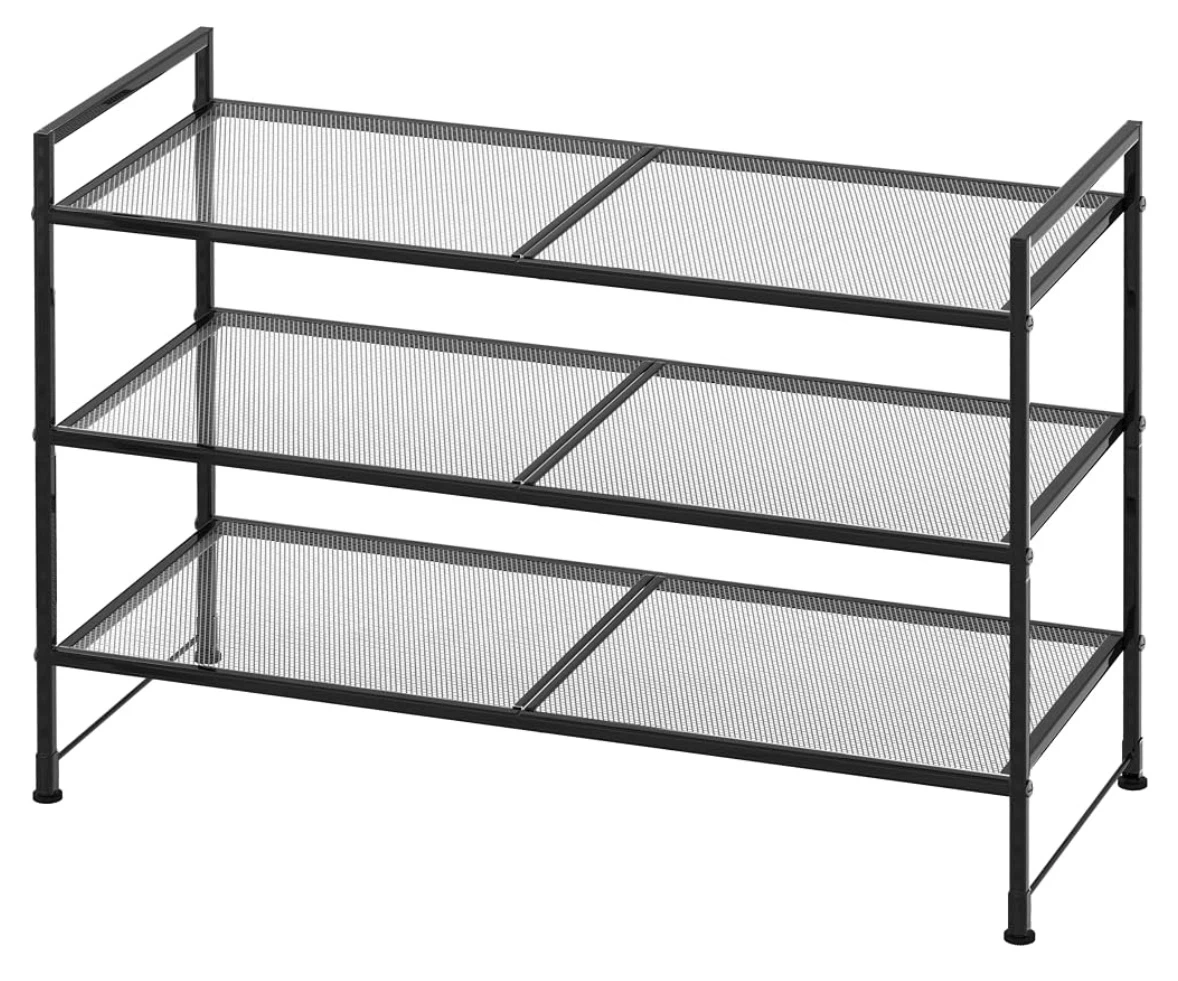 Simple Houseware 3-Tier Stackable Mesh Shoe Rack