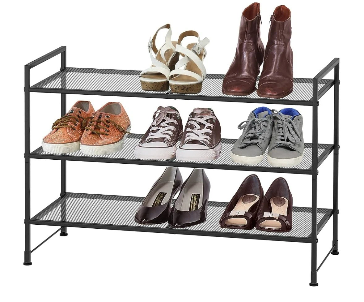Simple Houseware 3-Tier Stackable Mesh Shoe Rack - photo 3