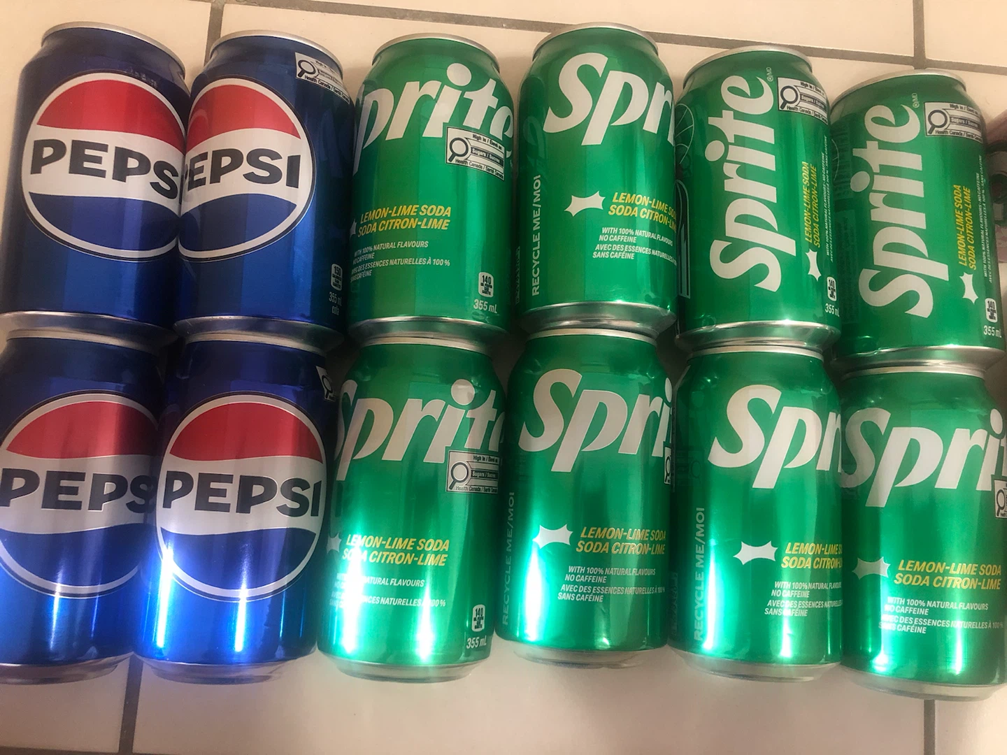 Pepsi and Sprite assorted 12 can set