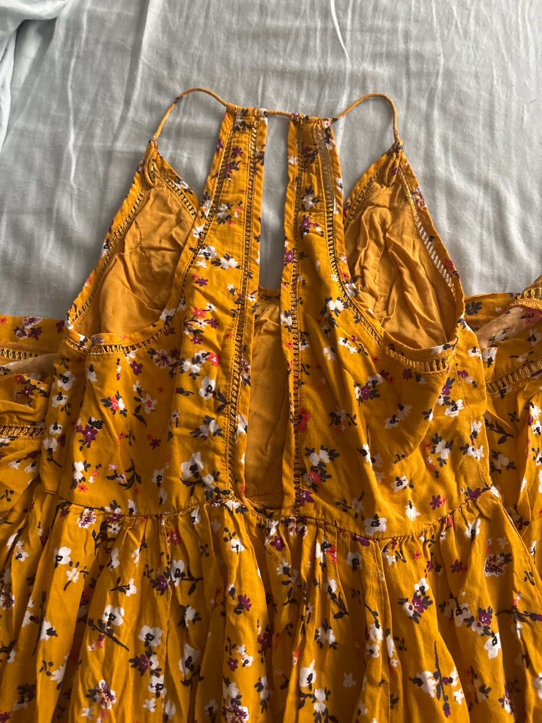 Yellow Floral Midi Dress - photo 2