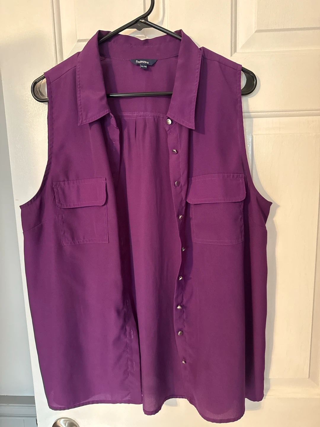 Reditone Sleeveless Blouse - Purple - Size 2XL