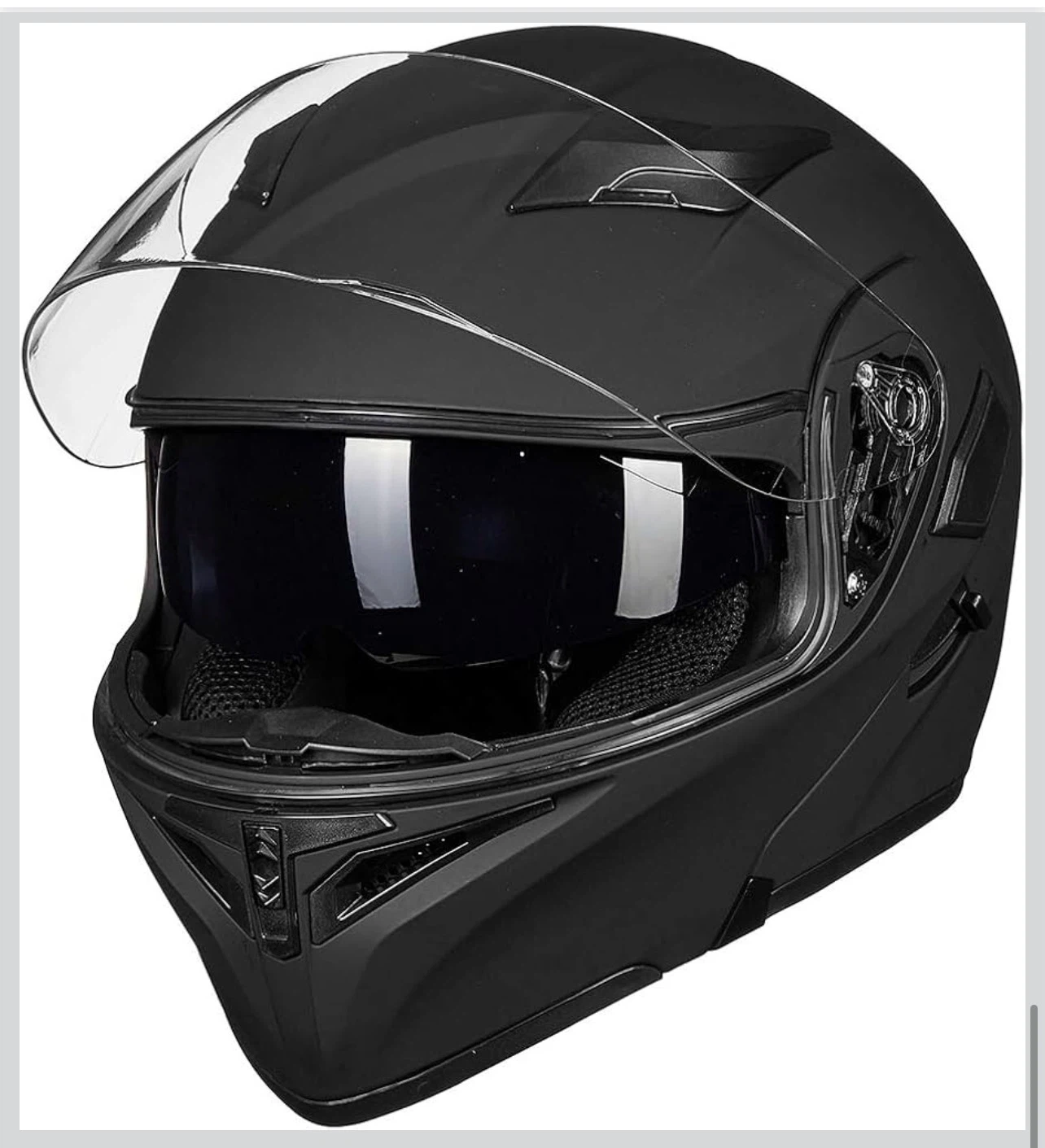 Brand new! ILM Motorcycle Helmet - Matte Black - Size M - photo 3