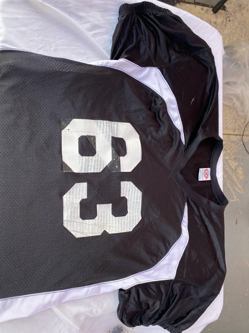 Youth XL Football Jersey #63 Black White - photo 5
