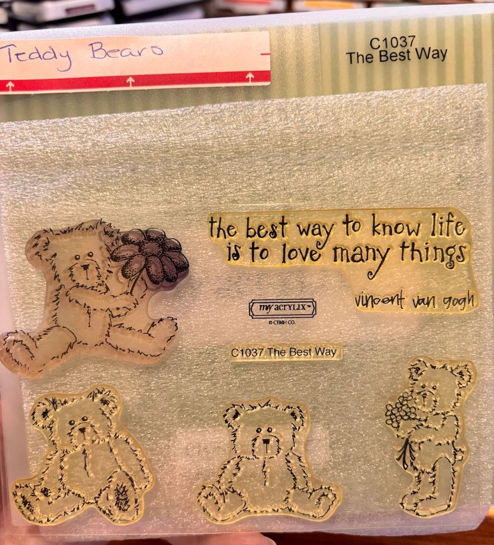 My Acrylix Teddy Bear C1037 "The Best Way" Stamp Set