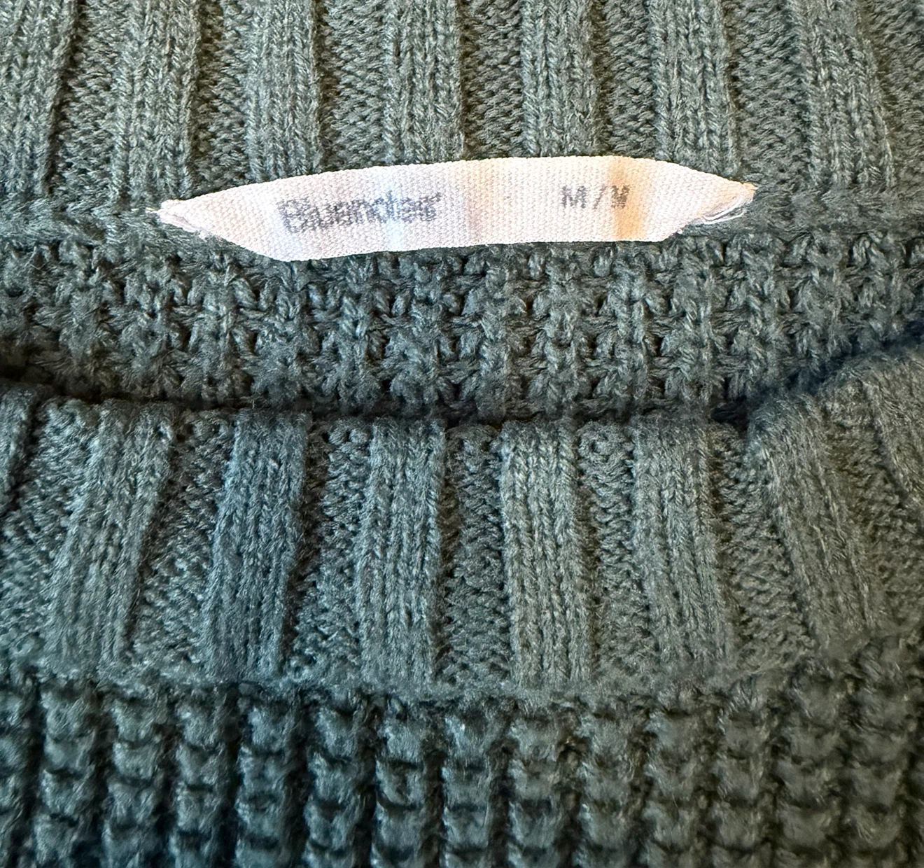 Green Waffle Knit Sweater - photo 2
