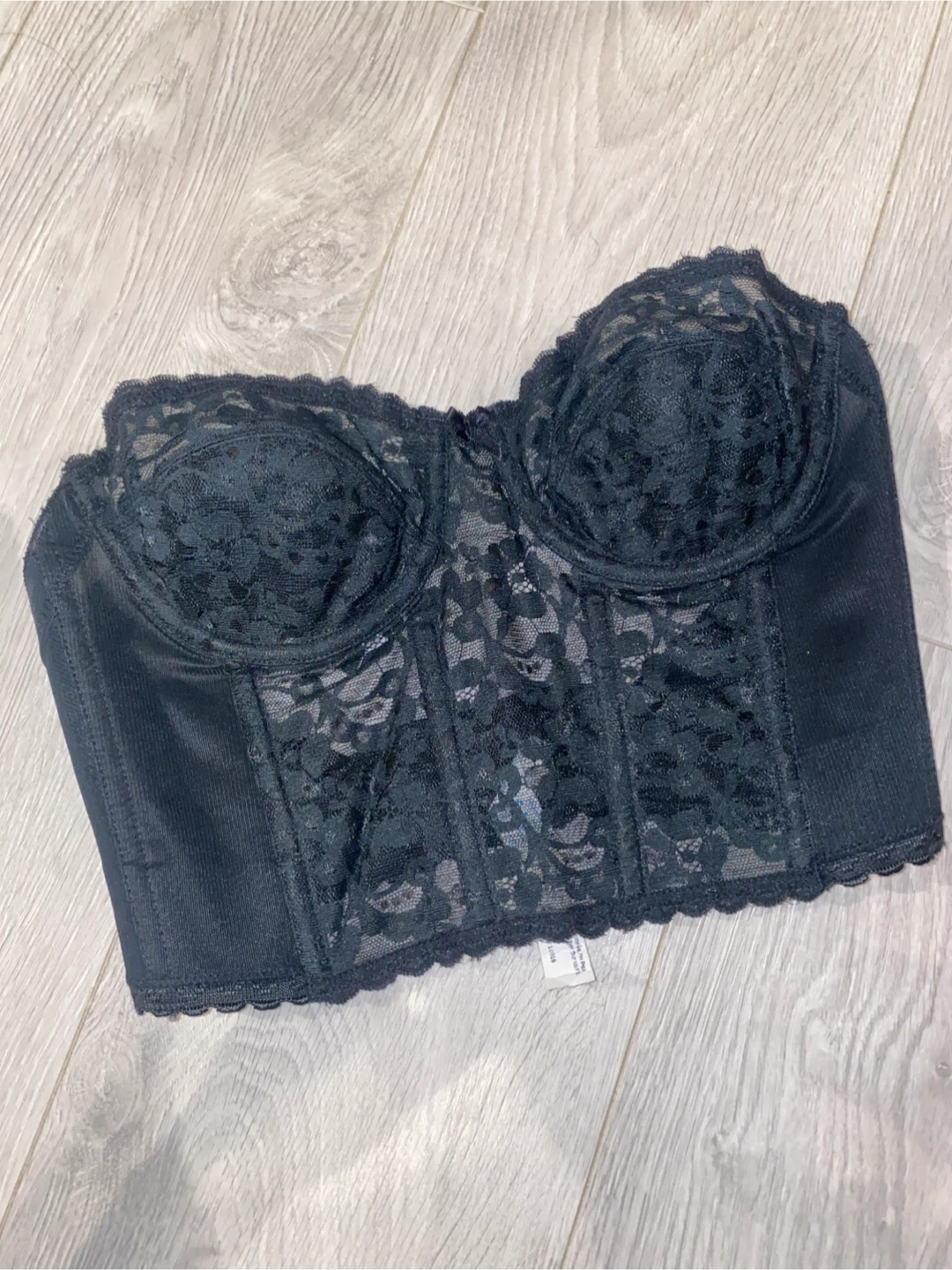Vintage Black Lace Bustier