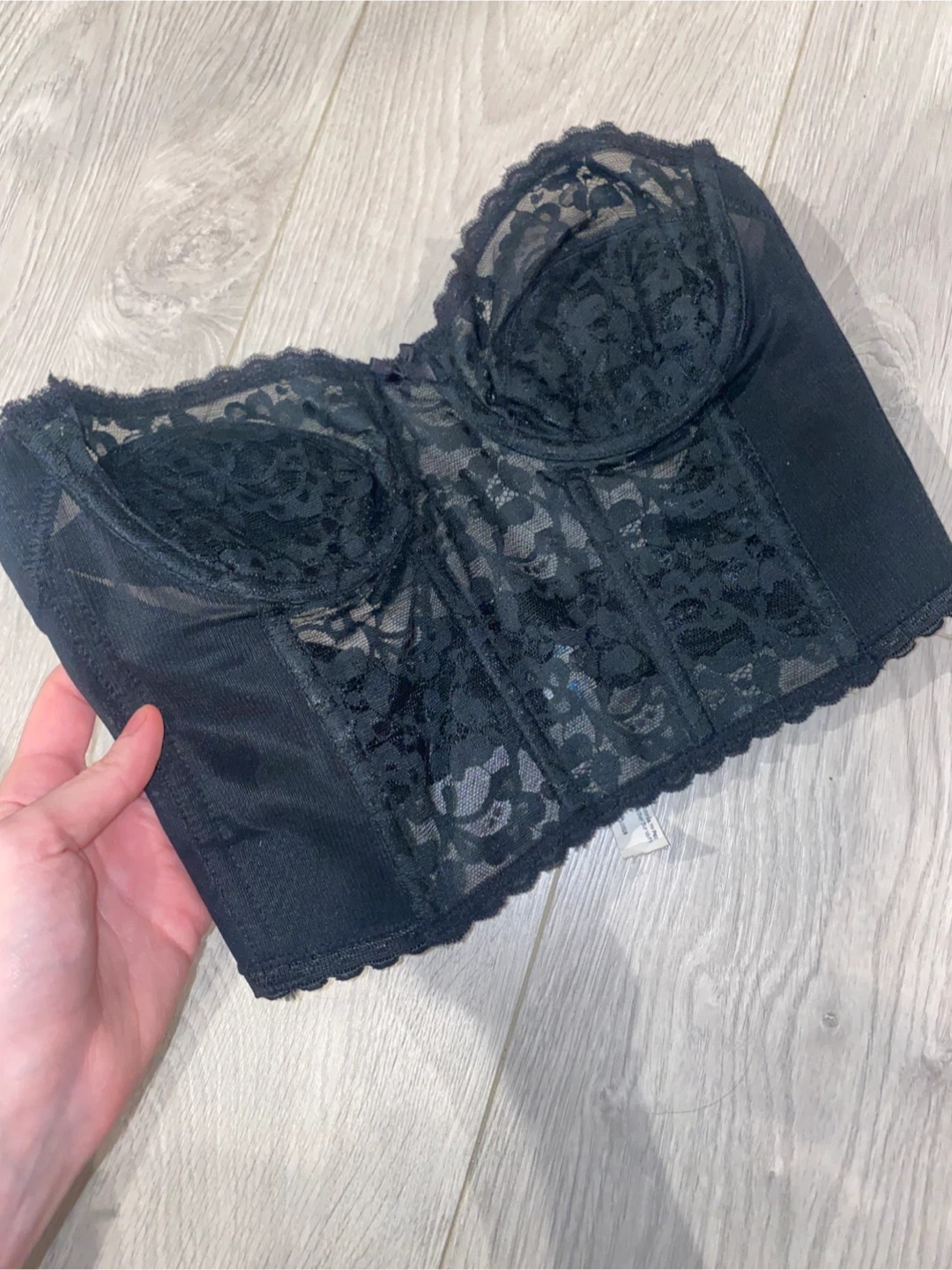 Vintage Black Lace Bustier - photo 4