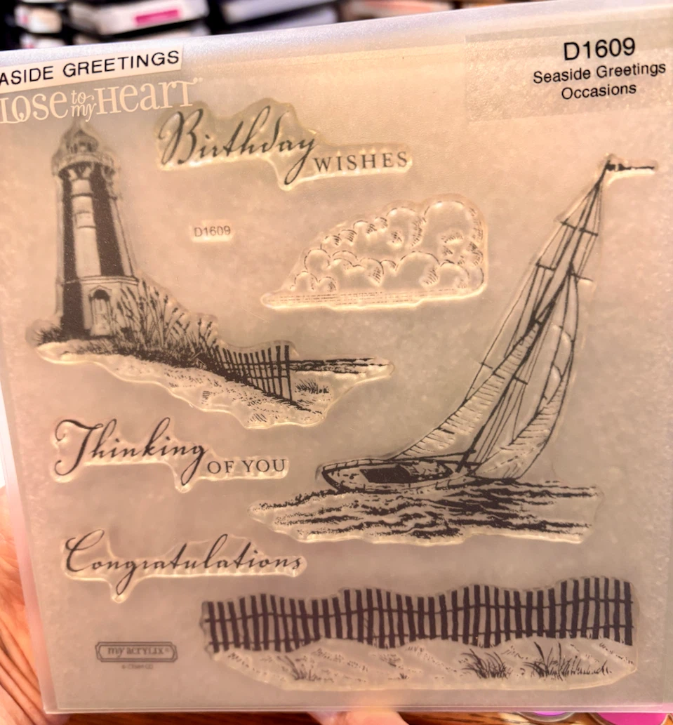 Lose to My Heart D1609 Seaside Greetings Clear Stamps