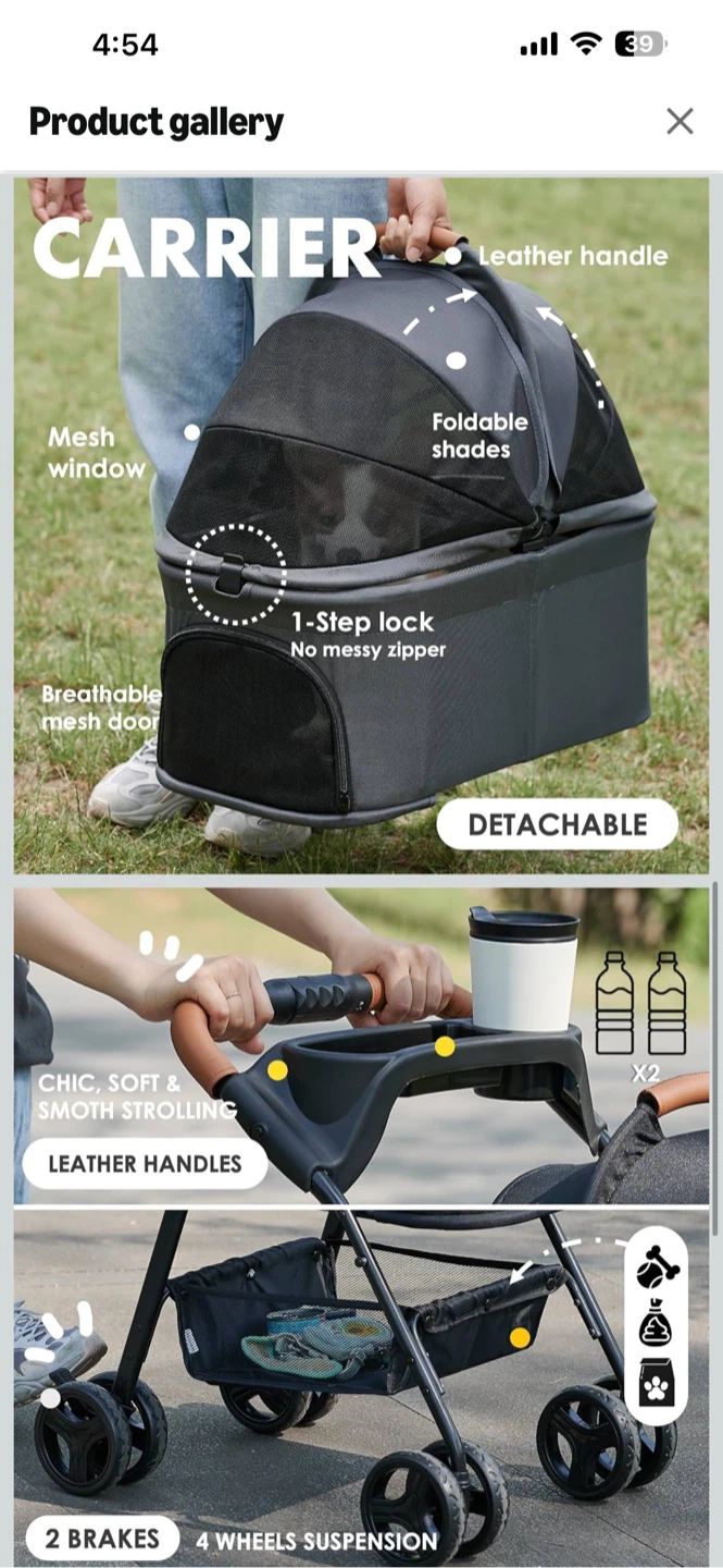 Convertible Pet Stroller/Carrier - photo 5