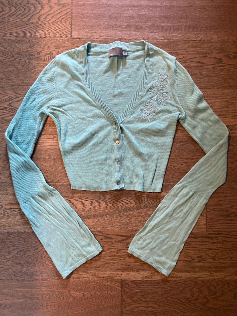EUC: Mexx Vintage Y2K Beaded  Cropped Cardigan XS