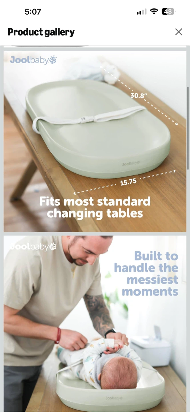 NEW! Jool Baby Waterproof Changing Pad - Sage - photo 2