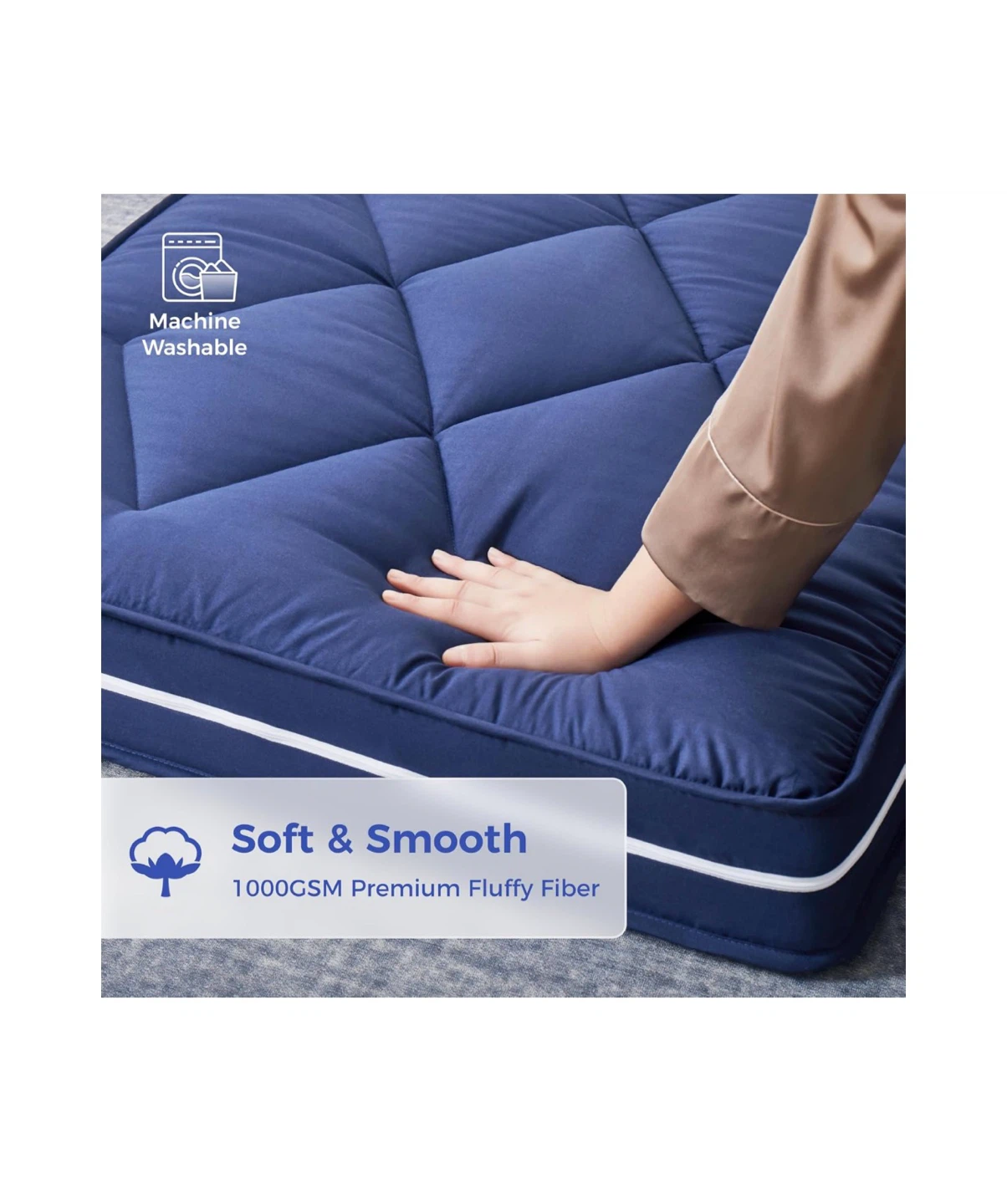 Brand new! Blue Camping Cot Mattress Topper - photo 3