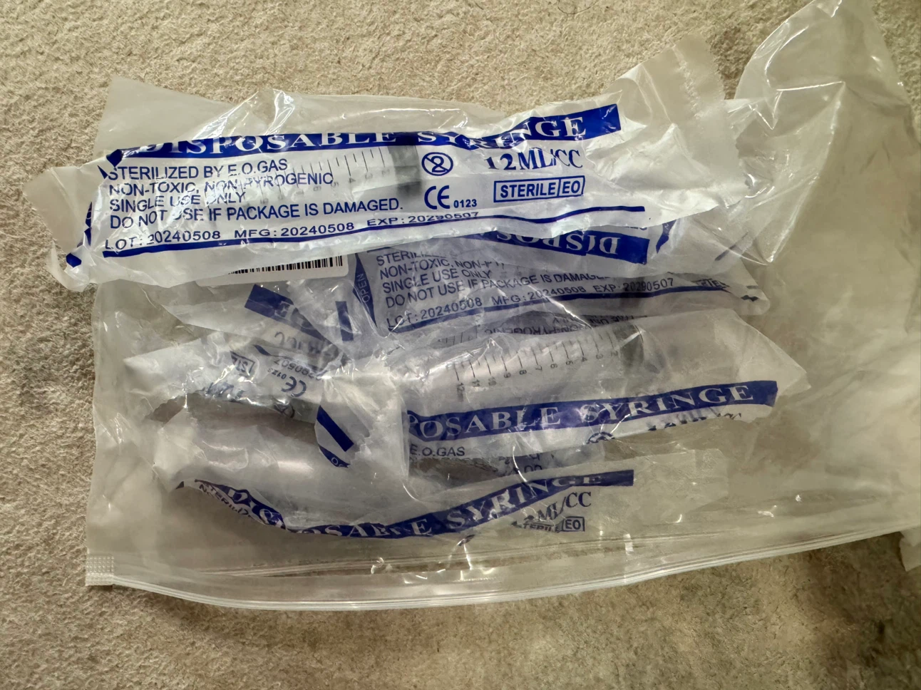 Disposable Syringes 12ML/CC( 8 No’s)