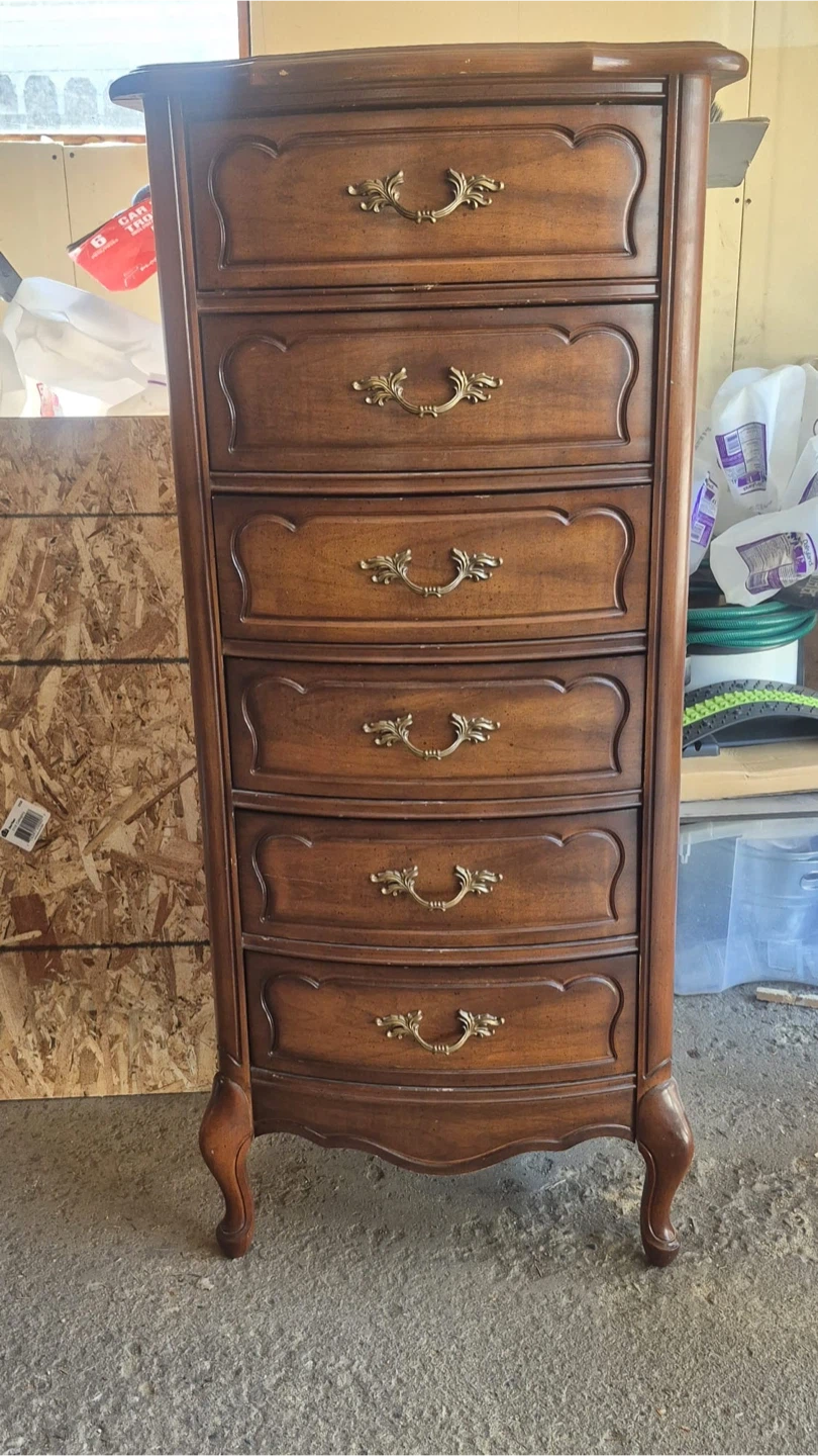Vintage Wooden Dresser with Mirror - photo 4