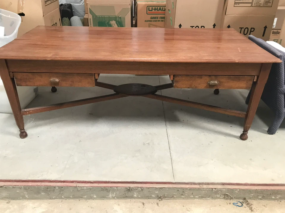 Antique library desk - photo 2