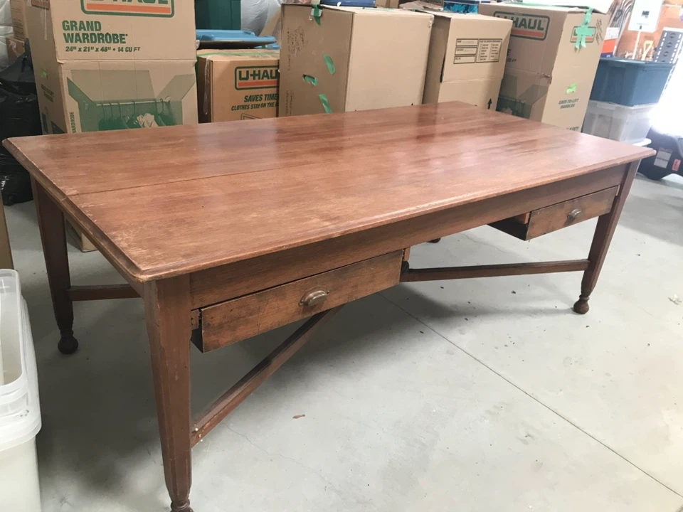 Antique library desk - photo 5