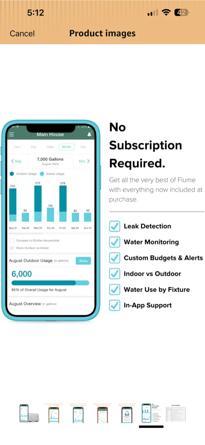 Flume 2 Smart Home Water Monitor & Water Leak Detector - photo 4