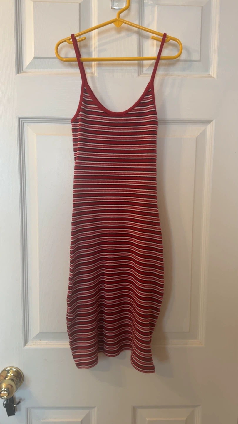 Brandy Melville Red Striped Mini Dress - photo 2
