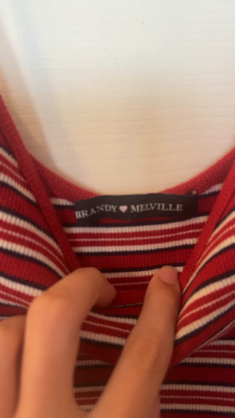 Brandy Melville Red Striped Mini Dress - photo 3