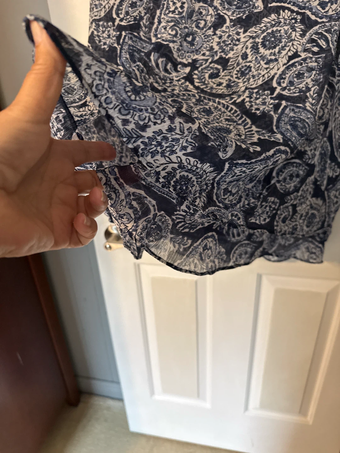 Cristina B. Women's Blue Paisley Print Sleeveless Top 3X - photo 2