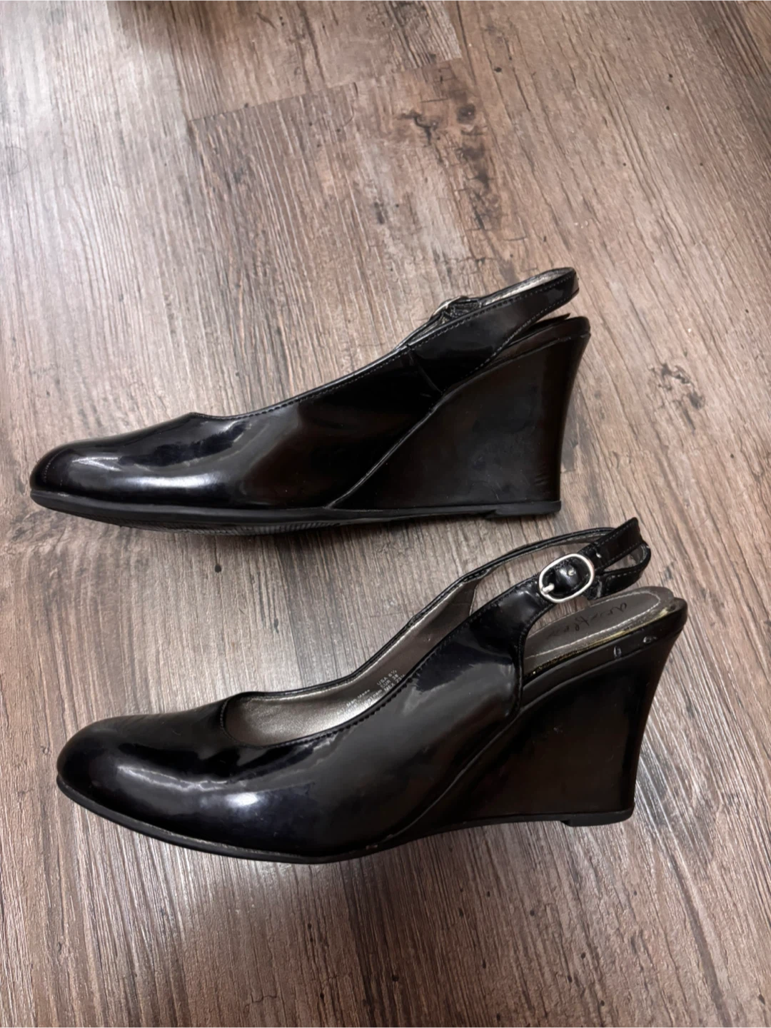 dexflex by Dexter Black Slingback Wedge Heels - photo 3