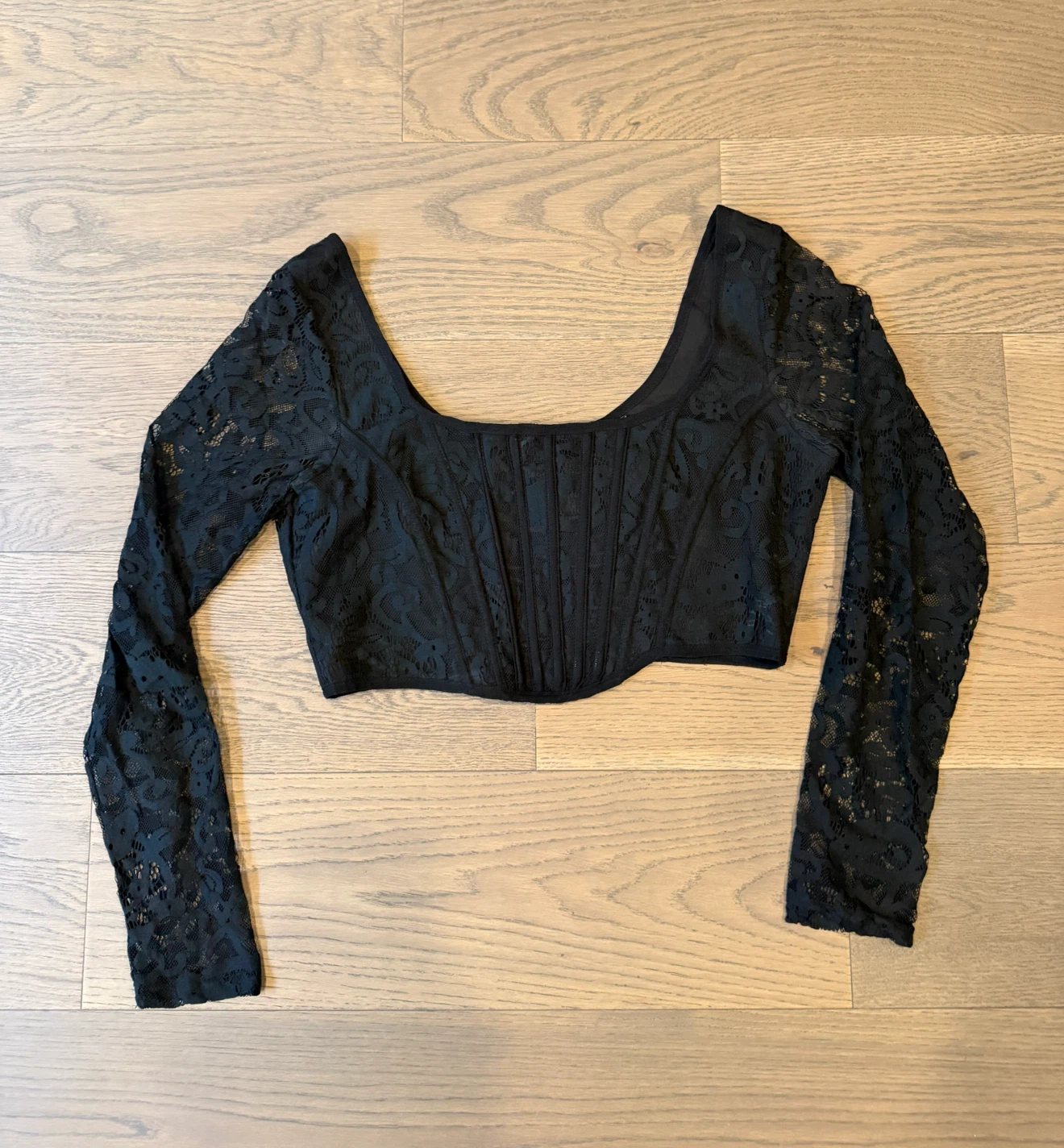 Black Lace Corset Top