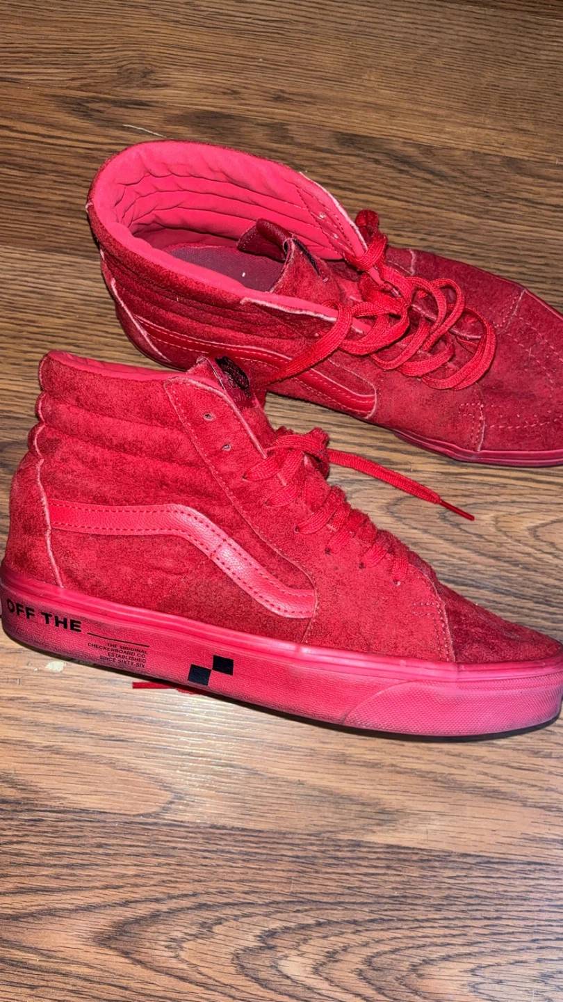 Red Vans High Top Sneakers - photo 2
